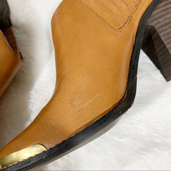 Dolce Vita Leather Western Ankle Booties - Picture 10 of 13
